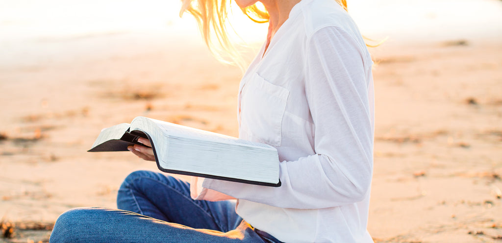 Lauren Beccue - Santa Barbara - Women Reading Bible on Beach